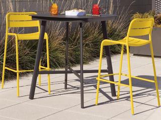 Oxford Garden Kapri Aluminum Carbon/Saffron 3 Piece Bar Set