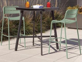 Oxford Garden Kapri Aluminum Carbon/Sage 3 Piece Bar Set