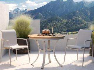 Oxford Garden Orso Aluminum Flint 3 Piece Patio Dining Set with Fog Sling