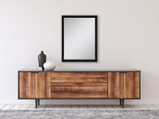 Paragon 535 Mirror Group Black Metallic Silvered Wall Rectangular Mirror
