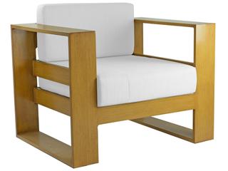 Axcess Inc. Hampton Outdoor Patio Club Chair- Faux Teak