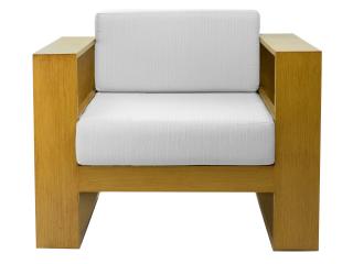 Axcess Inc. Hampton Outdoor Patio Club Chair- Faux Teak