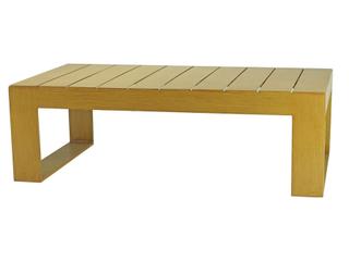 Axcess Inc Hampton Rectangular Outdoor Coffee Table in Faux Teak