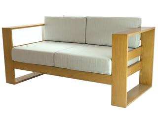 Axcess Inc. Hampton Outdoor Loveseat- Faux Teak
