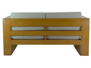 Axcess Inc. Hampton Outdoor Loveseat- Faux Teak