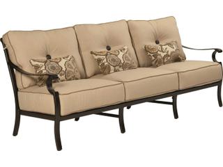 Castelle Monterey Deep Seating Cast Aluminum Outdoor Sofa with Three Kidney Pillows