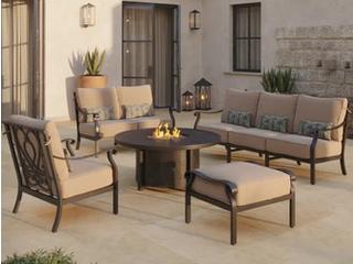 Castelle Madrid Deep Seating Cast Aluminum Patio Lounge Set