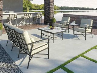 Castelle Marquis Deep Seating Aluminum Outdoor Patio Lounge Set