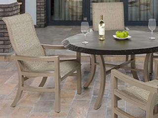 Castelle Roma Sling Aluminum Outdoor Dining Set