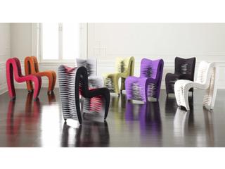 Phillips Collection Seat Belt Black Upholstered Side Dining Chair