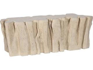 Phillips Collection Cast Naturals Root Roman Stone Off White Accent Bench