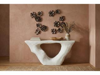 Phillips Collection Rectangular Resin Off White Console Table