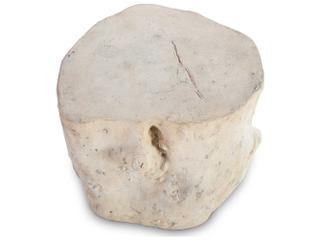 Phillips Collection Log Roman Stone White Accent Stool