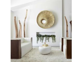 Phillips Collection Gold Leaf Round Wall Mirror