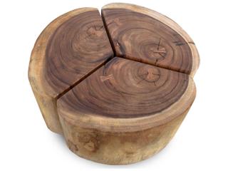 Phillips Collection Clover Round Wood Natural Coffee Table