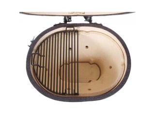Primo Ceramic Oval Junior Charcoal Grill Smoker with Stainless Steel Grates