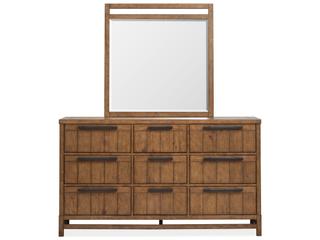 Pulaski Conway Honey Wheat Dresser Mirror Square