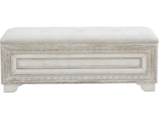 Pulaski Camila Creamy White Upholstered Accent Bench