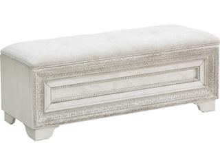 Pulaski Camila Creamy White Upholstered Accent Bench