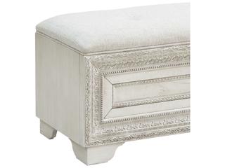 Pulaski Camila Creamy White Upholstered Accent Bench