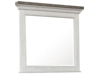 Pulaski Valley Ridge Distressed White Dresser Mirror Rectangular