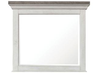 Pulaski Valley Ridge Distressed White Dresser Mirror Rectangular