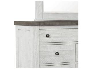 Pulaski Valley Ridge Distressed White Dresser Mirror Rectangular