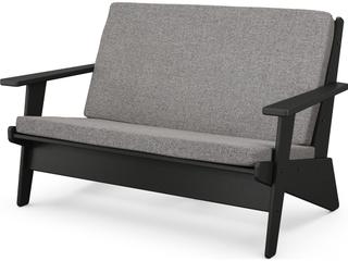 POLYWOOD® Riviera Modern Recycled Plastic Outdoor Patio Loveseat