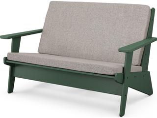 POLYWOOD® Riviera Modern Recycled Plastic Outdoor Patio Loveseat