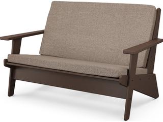 POLYWOOD® Riviera Modern Recycled Plastic Outdoor Patio Loveseat