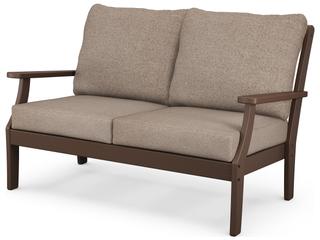 POLYWOOD® Braxton Recycled Plastic Cushion Outdoor Loveseat