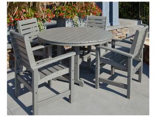 POLYWOOD® Signature Recycled Plastic 5-Piece Outdoor Dining Set