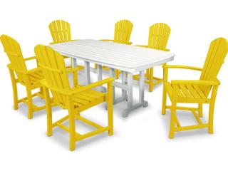 POLYWOOD® Palm Coast Recycled Plastic 7 Piece Patio Dining Set