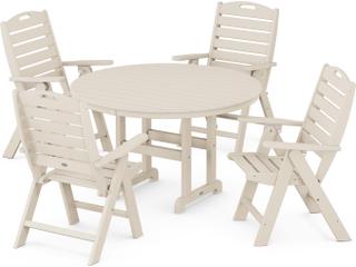 POLYWOOD® Nautical Recycled Plastic 5 Piece Outdoor Patio Dining Set
