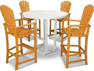 POLYWOOD® Palm Coast Recycled Plastic 5 Piece Bar Set