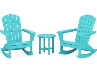 POLYWOOD® Nautical Recycled Plastic 3 Piece Outdoor Lounge Set