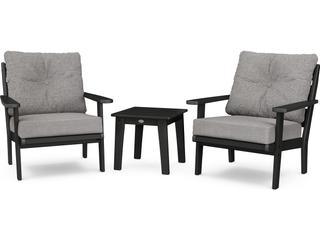 POLYWOOD® Lakeside Recycled Plastic Deep Seating 3 Piece Outdoor Lounge Set