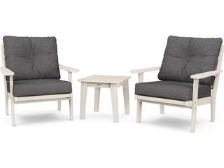 POLYWOOD® Lakeside Recycled Plastic Deep Seating 3 Piece Outdoor Lounge Set