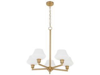 Quorum Cassini 5-Light Aged Brass Chandelier