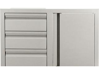 RCS Grills Stainless Steel Triple Drawer with Single Door
