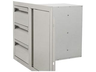 RCS Grills Stainless Steel Triple Drawer with Single Door