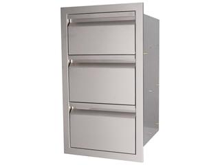 RCS Grills Valiant 17 Inch Stainless Steel Double Access Drawer and Paper Towel Dispenser