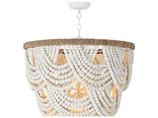 Regina Andrew 6-Light White Wood Chandelier