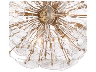 Regina Andrew Poppy 9-Light Natural Brass Glass Round Chandelier