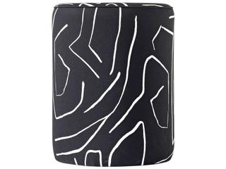 Renwil Artak Black White Upholstered Accent Stool