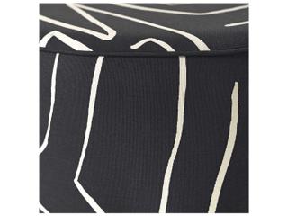 Renwil Artak Black White Upholstered Accent Stool
