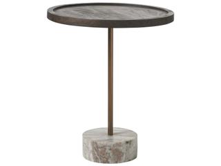 Renwil Braiden Round Wood Walnut End Table