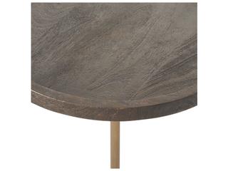 Renwil Braiden Round Wood Walnut End Table