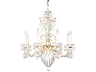 Schonbek Bagatelle 11-Light Gold Crystal Candelabra Chandelier
