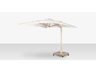 Decoscape The Grand Cantilever Wood Grain 13 Foot Square Umbrella with Sandalwood Base
